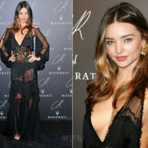 EMILIO PUCCI Lace/Chiffone Gauffrett See through Dress It 40, US 6, UK 8/10, S.